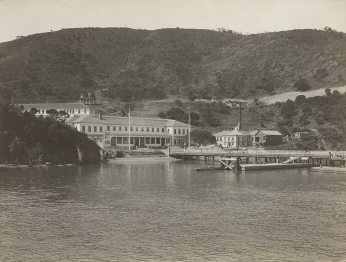The Angel Island Immigration Station barracks in San Francisco Bay