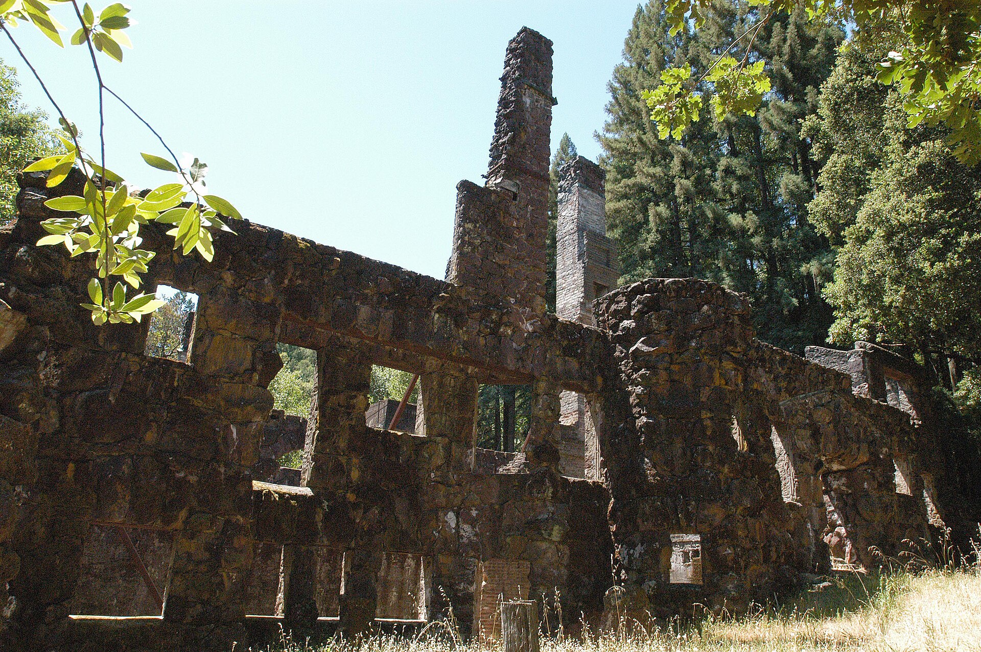 The stone ruins of Jack London’s Wolf House at Beauty Ranch in Glen Ellen